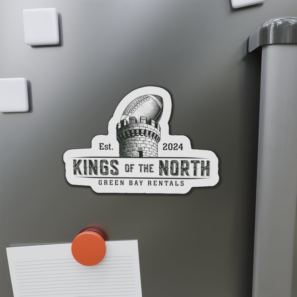 Kings of the North Die-Cut Magnets - Green Bay Rentals - Perfect for Football Fans!