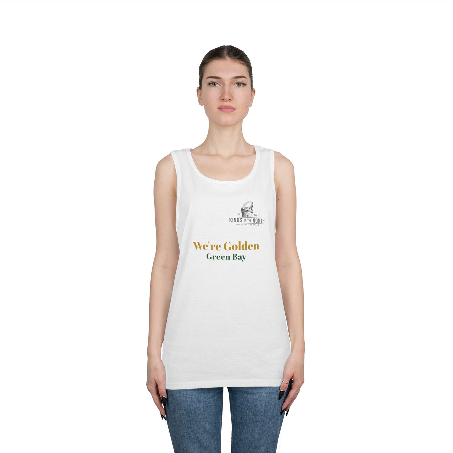 We're Golden Green Bay Unisex Heavy Cotton Tank Top