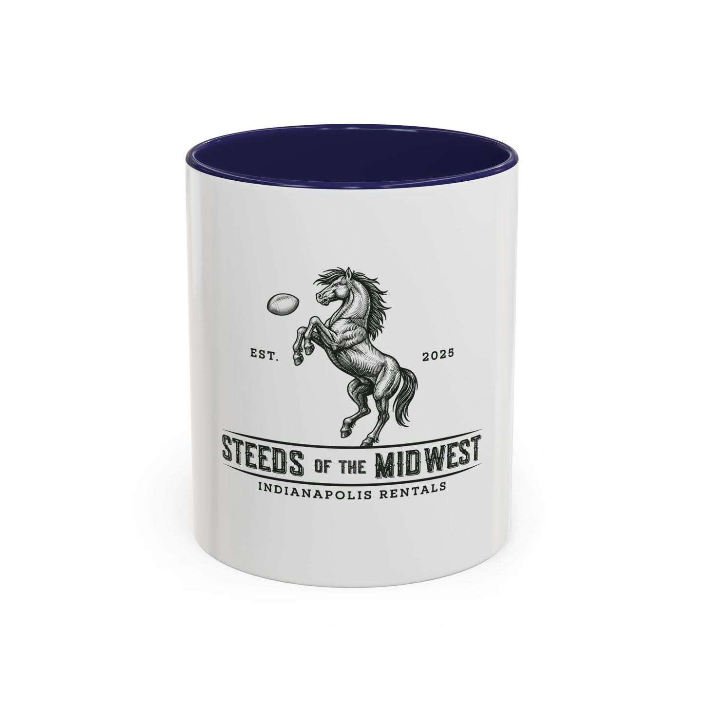 Steeds of the Midwest Horse Coffee Mug, Equestrian Gift, Unique Coffee Cup, Animal Lover Mug, Black Handle Ceramic Mug, Home Barista Gift