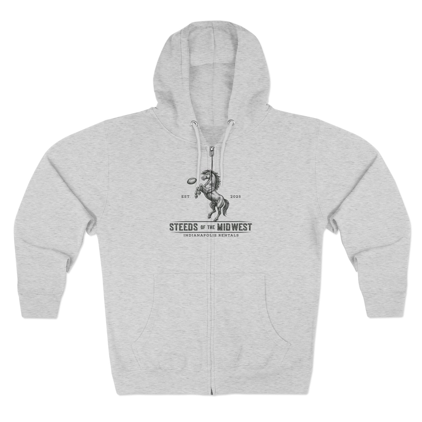 Vintage Steeds of the Midwest Unisex Zip Hoodie, Casual Wear, Gift for Horse Lovers, Fall Fashion, Warm Layer