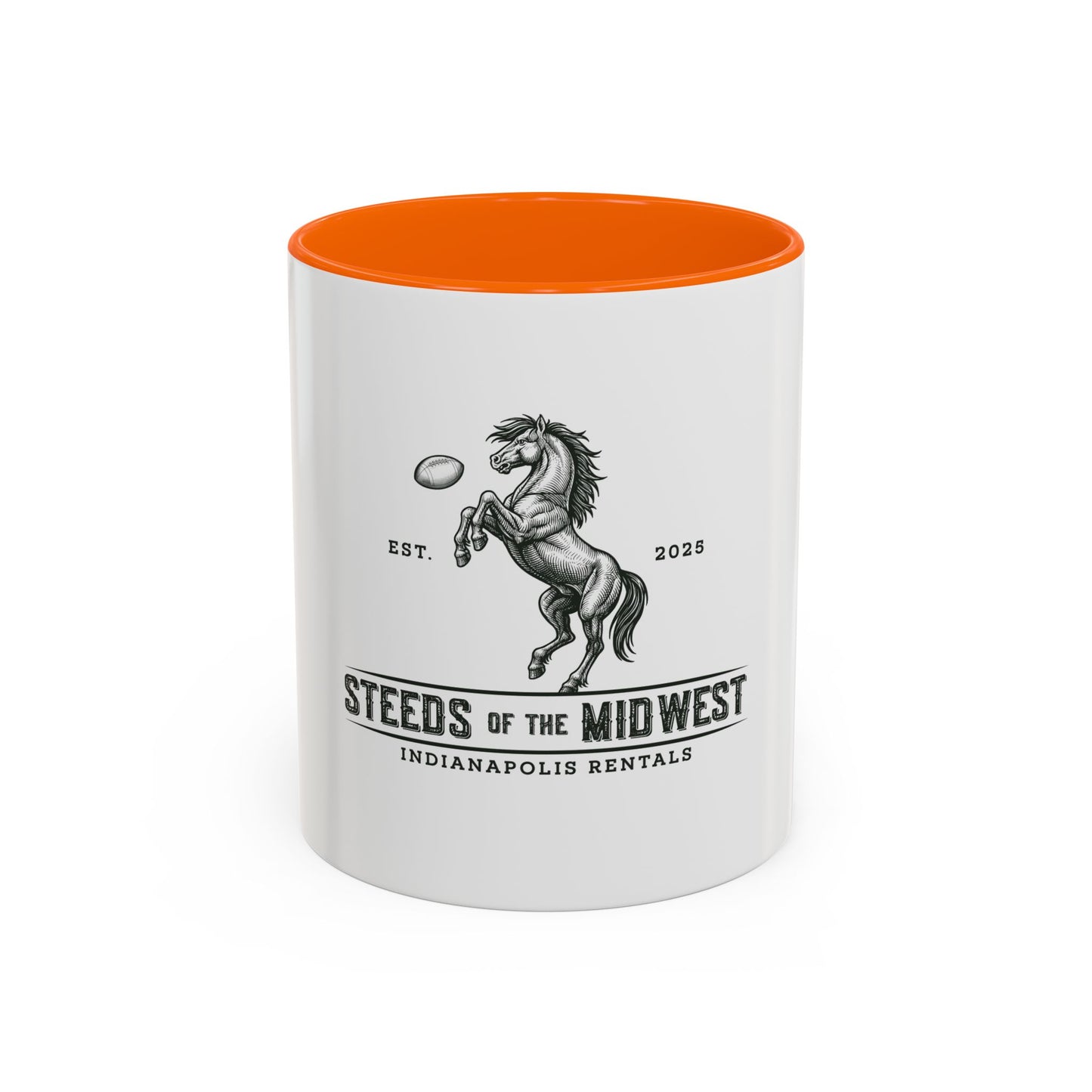 Steeds of the Midwest Horse Coffee Mug, Equestrian Gift, Unique Coffee Cup, Animal Lover Mug, Black Handle Ceramic Mug, Home Barista Gift