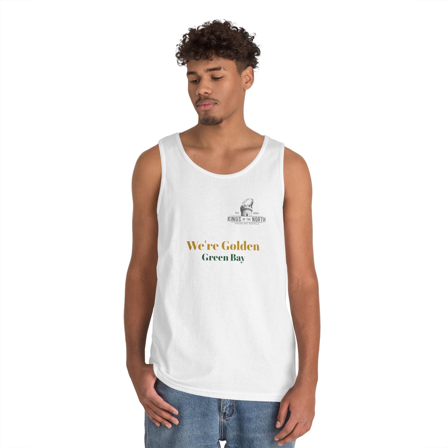 We're Golden Green Bay Unisex Heavy Cotton Tank Top