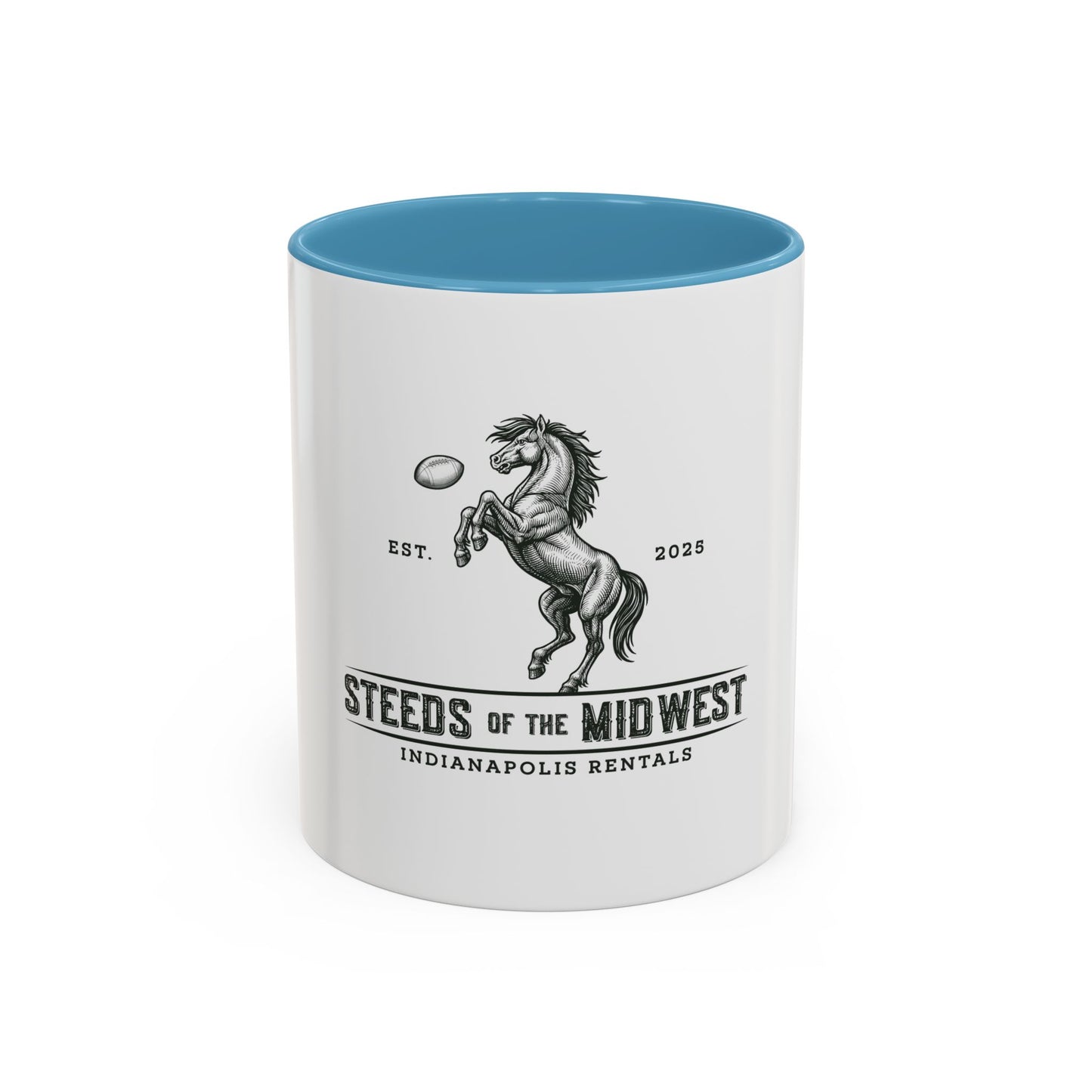 Steeds of the Midwest Horse Coffee Mug, Equestrian Gift, Unique Coffee Cup, Animal Lover Mug, Black Handle Ceramic Mug, Home Barista Gift