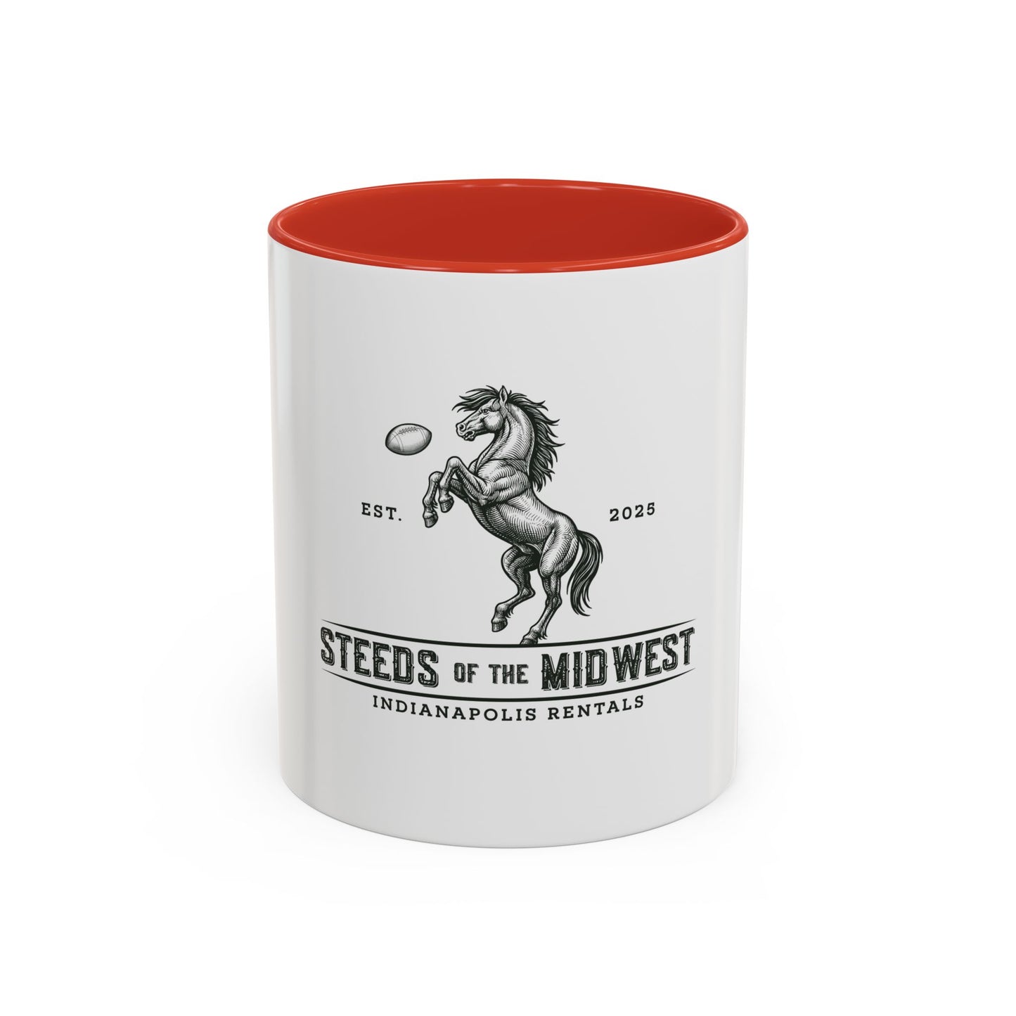 Steeds of the Midwest Horse Coffee Mug, Equestrian Gift, Unique Coffee Cup, Animal Lover Mug, Black Handle Ceramic Mug, Home Barista Gift