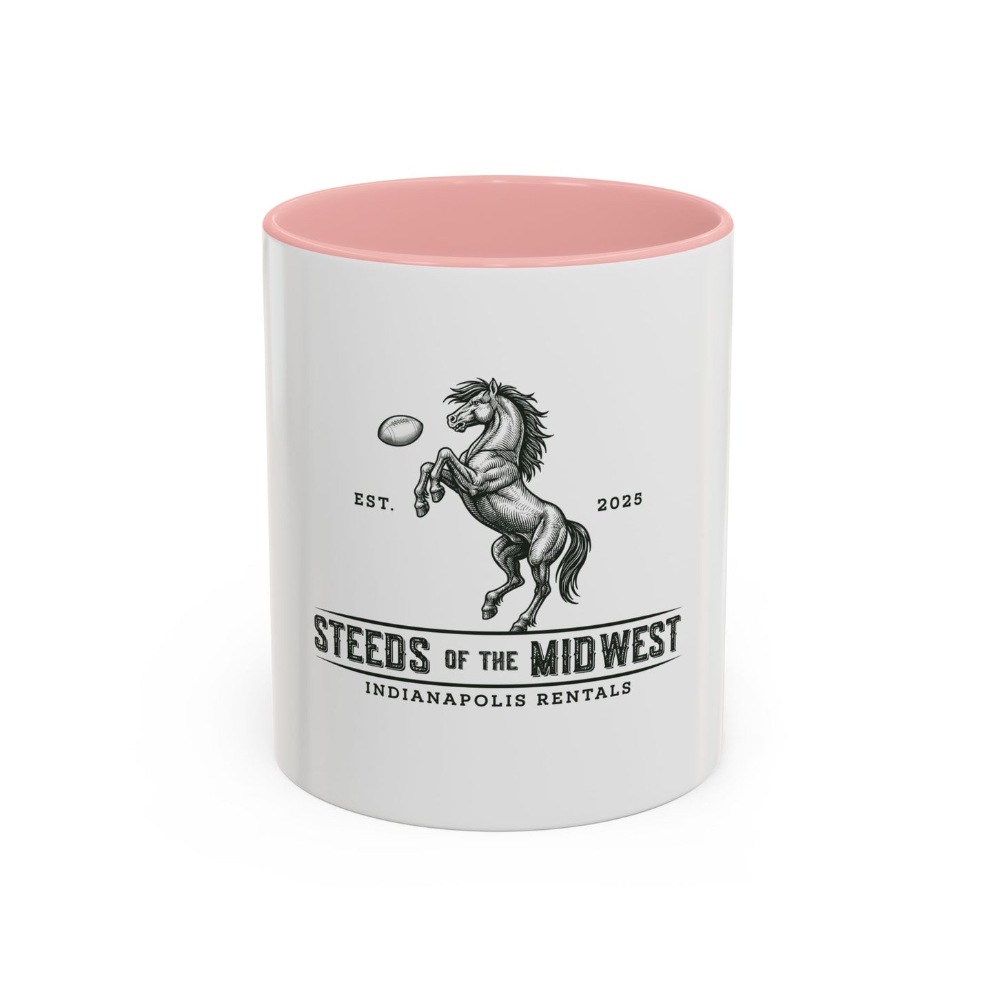 Steeds of the Midwest Horse Coffee Mug, Equestrian Gift, Unique Coffee Cup, Animal Lover Mug, Black Handle Ceramic Mug, Home Barista Gift